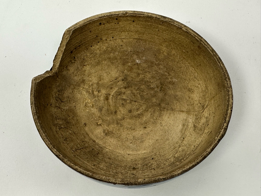 Antique Blue & White Chinese Porcelain Jar With Lid Circa 1880 Lid Has A Crack And Has An Antique Repair Done 7.5W X 8H [Photo 24]