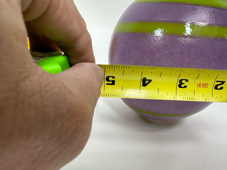 Three Hand Signed Art Glass Balls 5W X 5.5H [Photo 17]