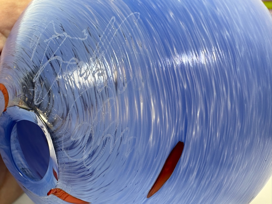 Three Hand Signed Art Glass Balls 5W X 5.5H [Photo 11]
