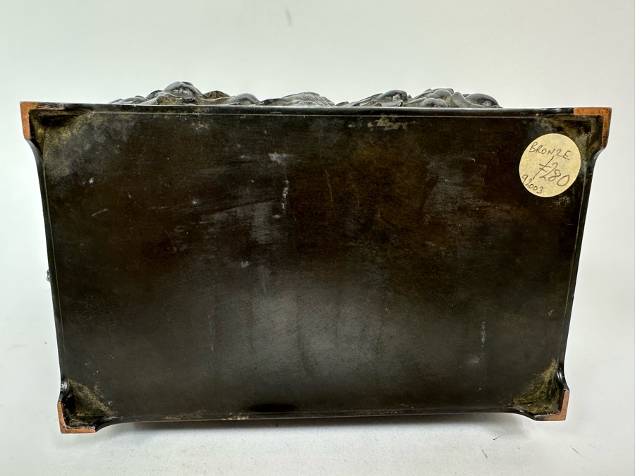 Antique Relief Bronze Box 7W X 4.5D X 3.5H [Photo 17]