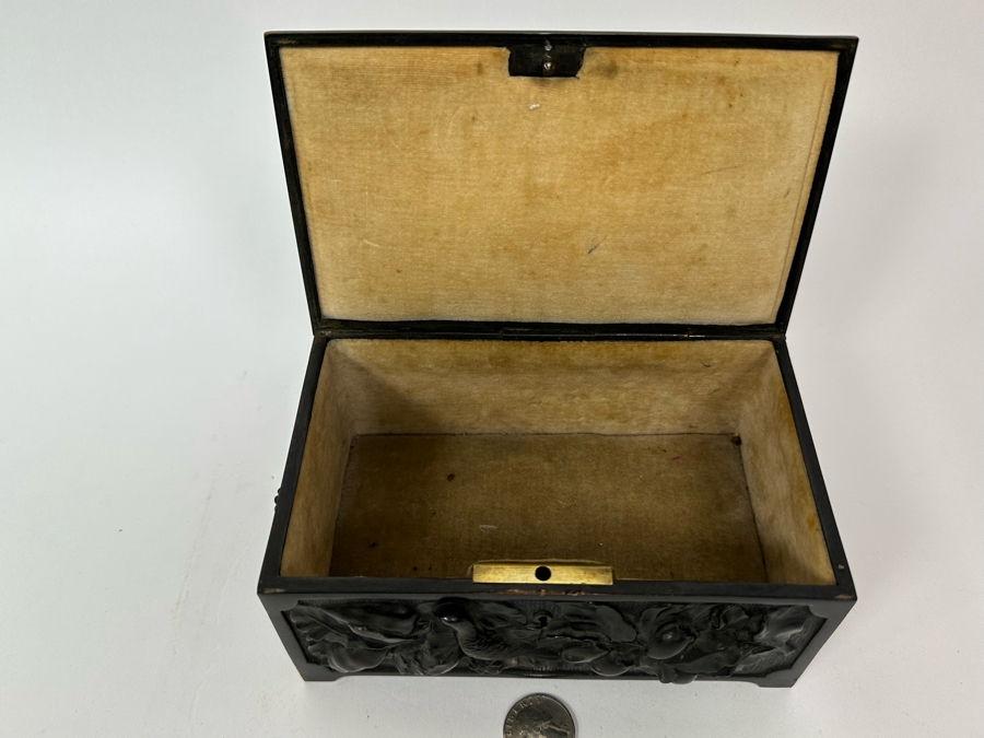 Antique Relief Bronze Box 7W X 4.5D X 3.5H [Photo 19]