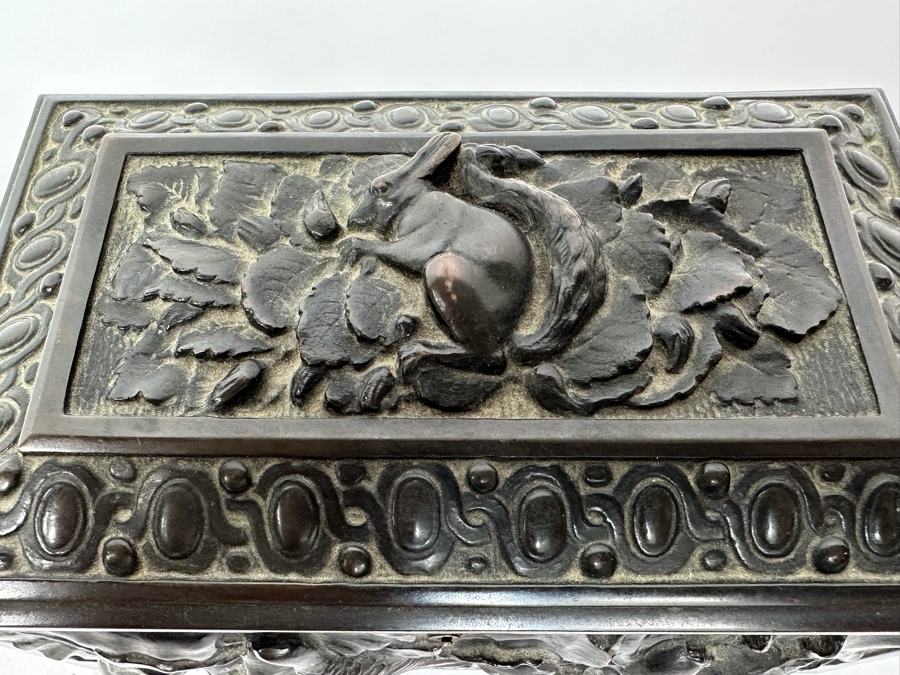 Antique Relief Bronze Box 7W X 4.5D X 3.5H [Photo 12]