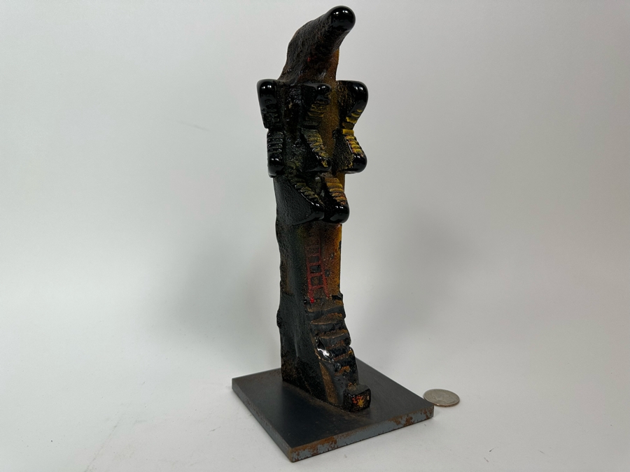 Bertil Vallien (b. 1938, Sweden) Original Rare Kosta Boda Glass Sculpture Of Figure With Stairs On Steel Base One Of A Kind 4W X 4D X 10H Estimate $2,500 [Photo 5]