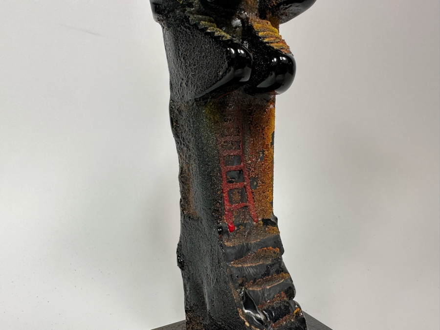 Bertil Vallien (b. 1938, Sweden) Original Rare Kosta Boda Glass Sculpture Of Figure With Stairs On Steel Base One Of A Kind 4W X 4D X 10H Estimate $2,500 [Photo 8]