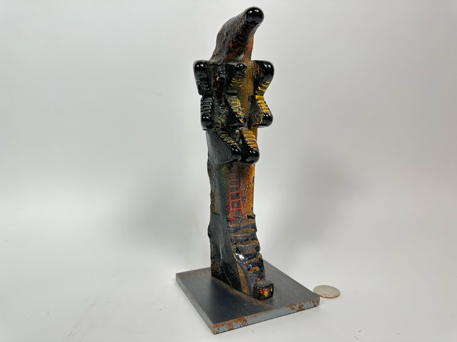 Bertil Vallien (b. 1938, Sweden) Original Rare Kosta Boda Glass Sculpture Of Figure With Stairs On Steel Base One Of A Kind 4W X 4D X 10H Estimate $2,500 [Photo 2]