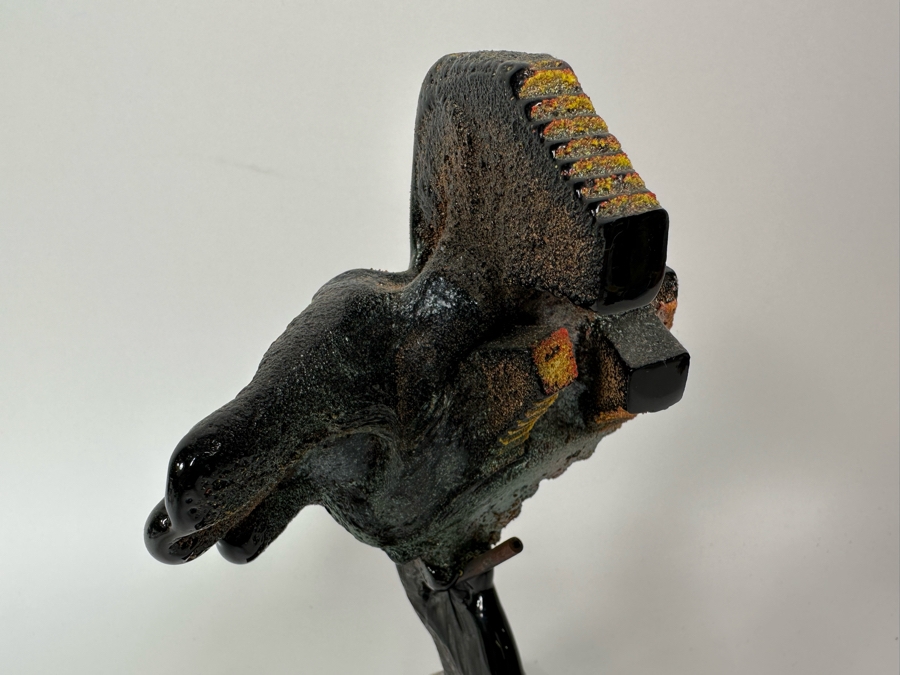 Bertil Vallien (b. 1938, Sweden) Original Rare Kosta Boda Glass Sculpture Of Figure With Stairs On Steel Base One Of A Kind 4W X 4D X 10H Estimate $2,500 [Photo 9]