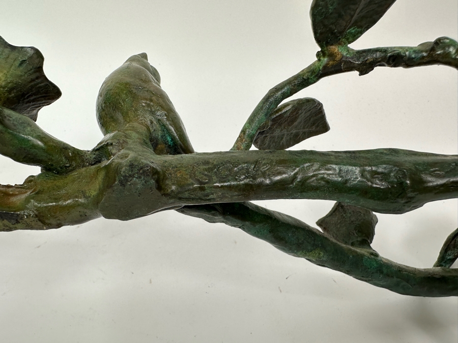 Ilana Goor (b. 1936, Israel) Bronze Figural Menorah Featuring Two Signed Birds, Two Signed Turtles And A Signed Branch With Nine Candle Holders 25W X 8D X 5H [Photo 16]