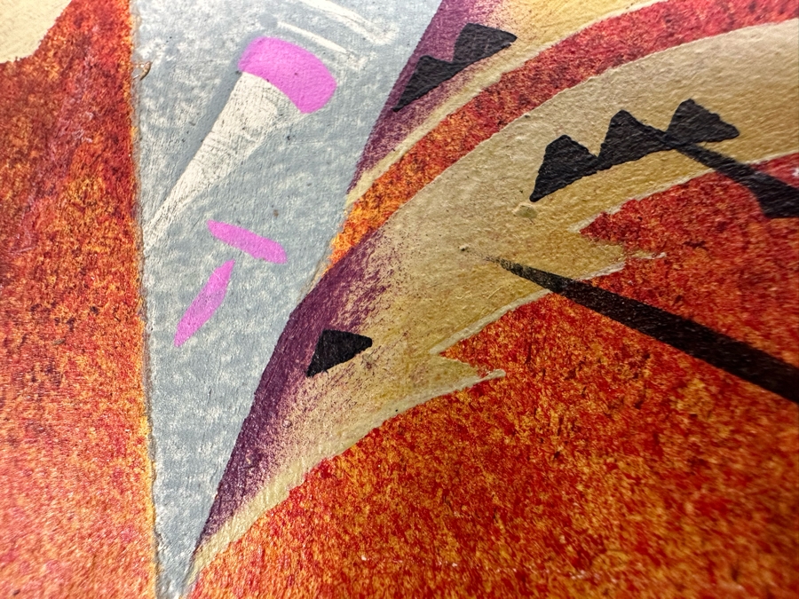 Artist Signed Hand Painted Judaica Wooden Charity Box Tzedakah Box 8.5H [Photo 8]