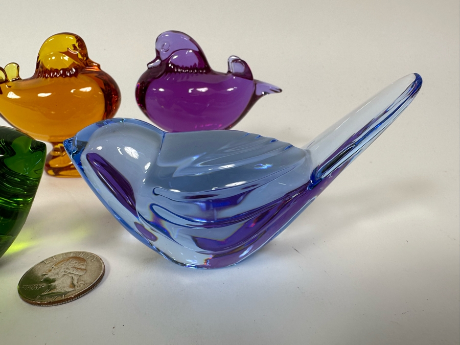 Four Signed Baccarat Crystal Bird Duck Figurines From France [Photo 6]