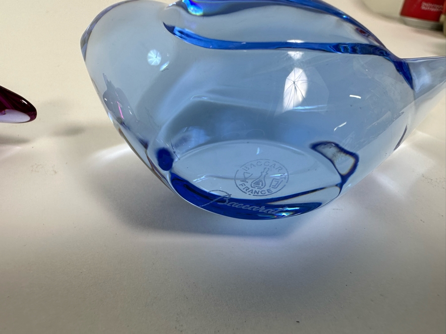 Four Signed Baccarat Crystal Bird Duck Figurines From France [Photo 10]
