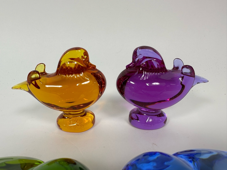 Four Signed Baccarat Crystal Bird Duck Figurines From France [Photo 7]