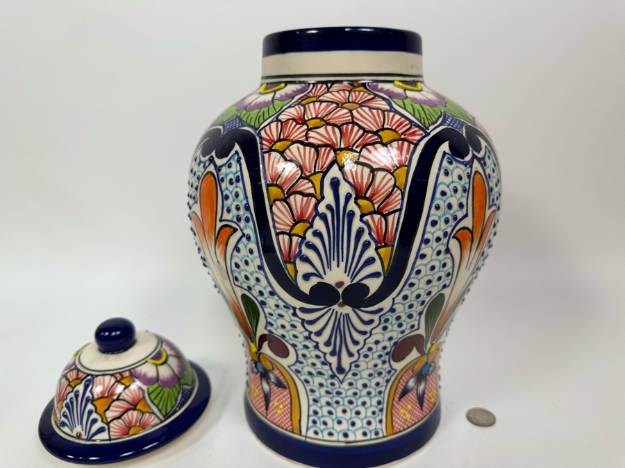 Large Mexican Signed Lidded Jar With Lid 16H Retails $50 [Photo 7]