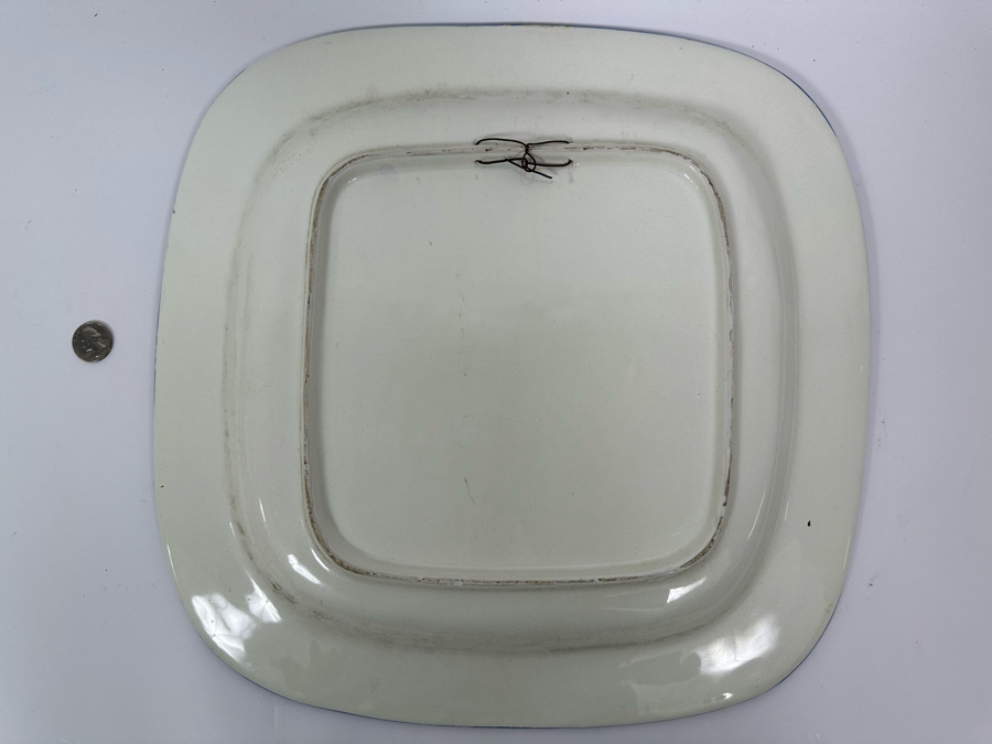 Angela Zei San Gimignano Italy Large Hand Painted Platter Signed With Hanger On Back 16 X 16 [Photo 7]