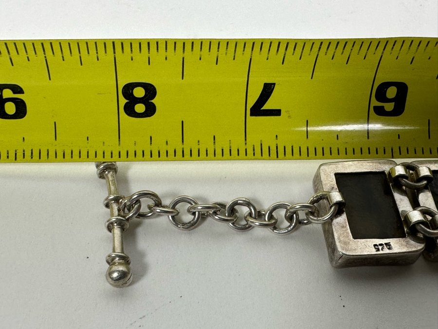 Sterling Silver Bracelet With Various Stones 8L 58g [Photo 7]