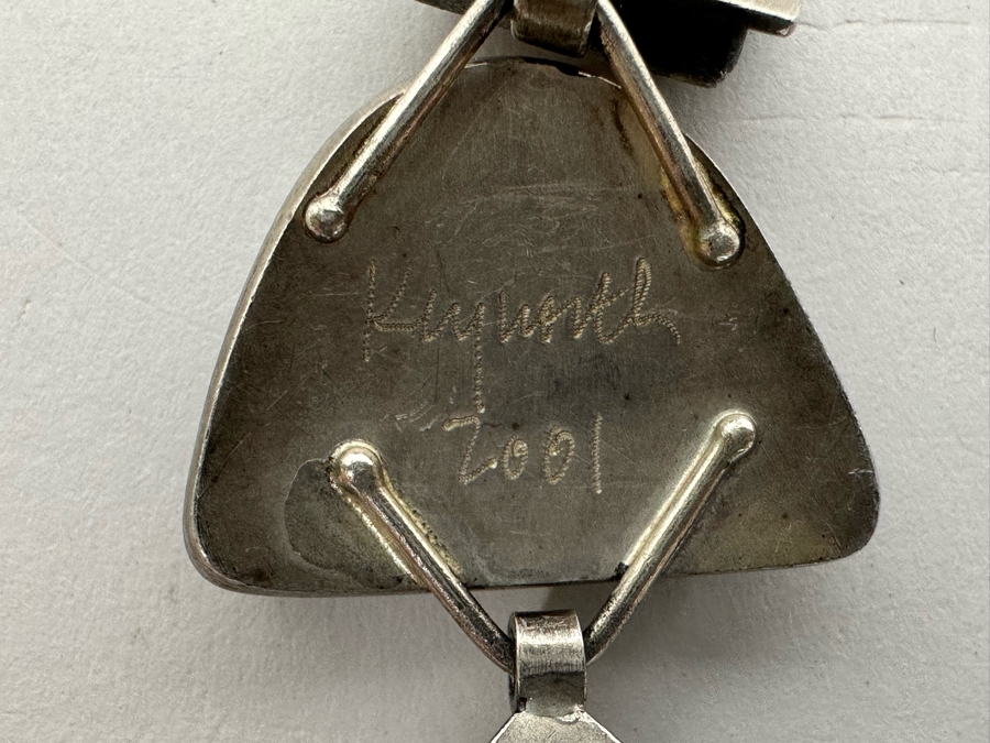 Modernist Kimberly Keyworth Designer Sterling Silver / 22K Gold Bracelet 7.5L 53g [Photo 9]