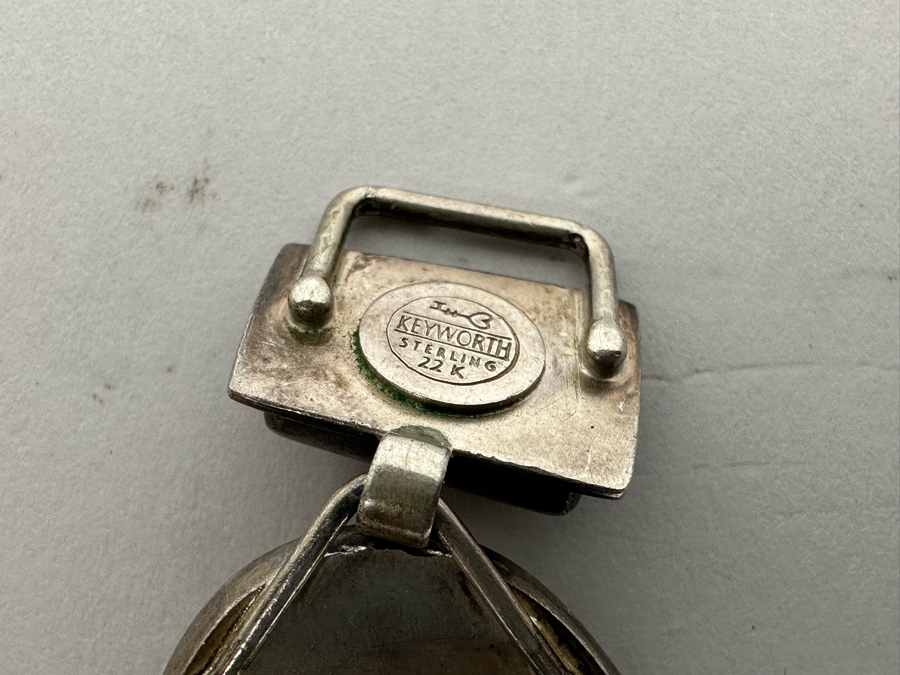 Modernist Kimberly Keyworth Designer Sterling Silver / 22K Gold Bracelet 7.5L 53g [Photo 10]