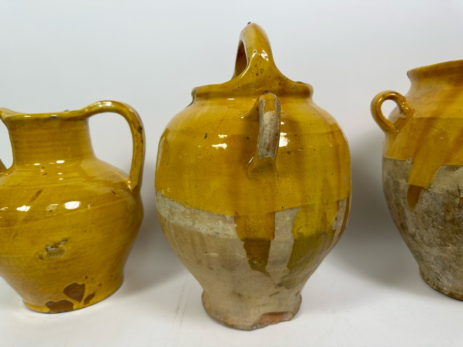 Collection Of Camard Glazed Pottery From France Including Pitchers And Vessels In Sizes Ranging From 6.5H To 13.5H [Photo 12]