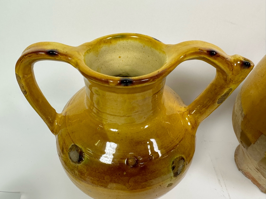 Collection Of Camard Glazed Pottery From France Including Pitchers And Vessels In Sizes Ranging From 6.5H To 13.5H [Photo 21]