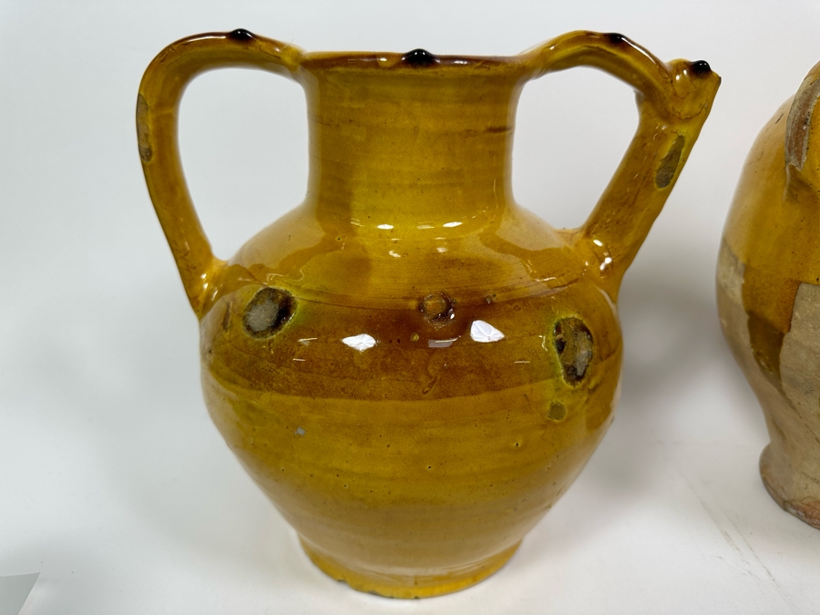 Collection Of Camard Glazed Pottery From France Including Pitchers And Vessels In Sizes Ranging From 6.5H To 13.5H [Photo 19]