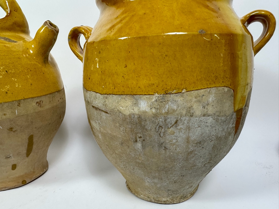 Collection Of Camard Glazed Pottery From France Including Pitchers And Vessels In Sizes Ranging From 6.5H To 13.5H [Photo 16]