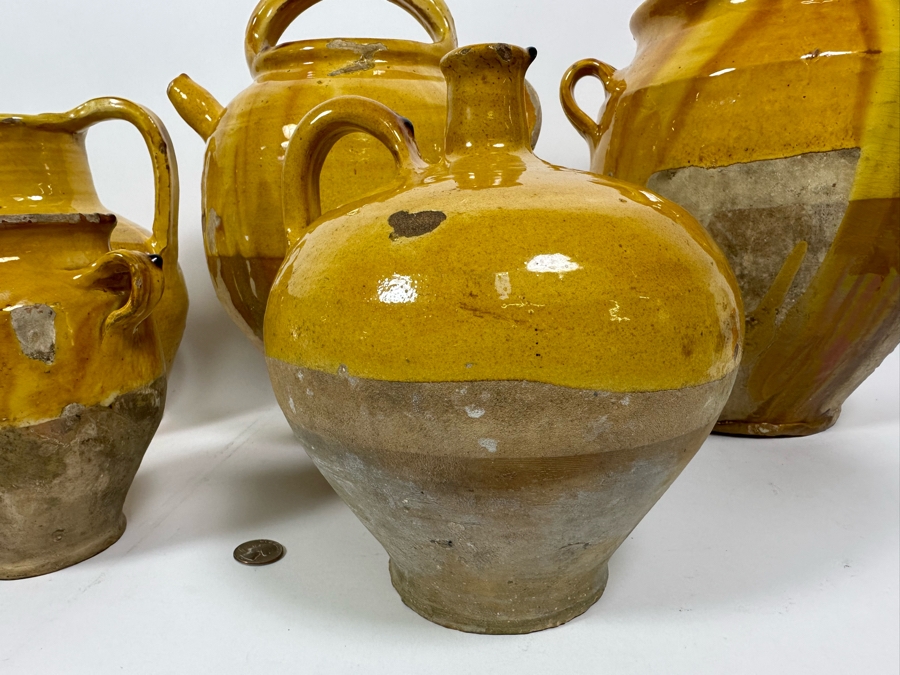 Collection Of Camard Glazed Pottery From France Including Pitchers And Vessels In Sizes Ranging From 6.5H To 13.5H [Photo 7]
