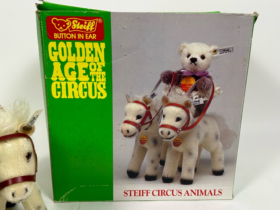 Steiff Golden Age Of The Circus Animals Genuine Mohair Limited Edition 5,000 Bear Back Rider Set With Box [Photo 7]