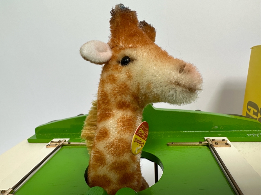 Steiff Golden Age Of The Circus Animals Genuine Mohair Limited Edition 5,000 Giraffe & Circus Wagon Set 0100/88 With Box [Photo 5]