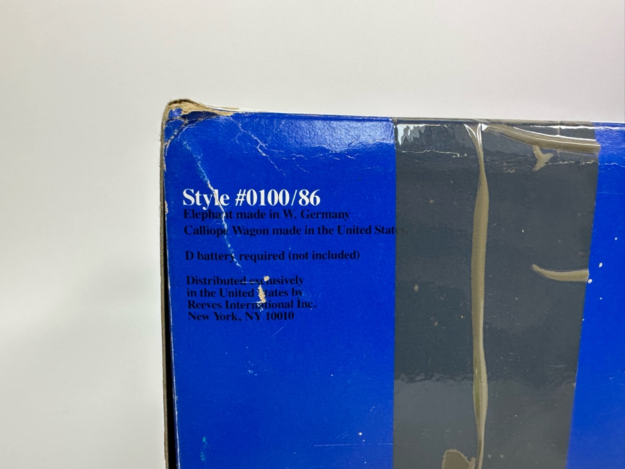 Steiff Golden Age Of The Circus Animals Genuine Mohair Limited Edition 5,000 Elephant & Circus Wagon Musical Calliope Set 0100/86 With Box [Photo 15]