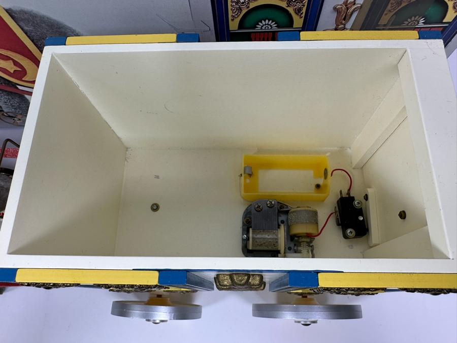 Steiff Golden Age Of The Circus Animals Genuine Mohair Limited Edition 5,000 Elephant & Circus Wagon Musical Calliope Set 0100/86 With Box [Photo 10]