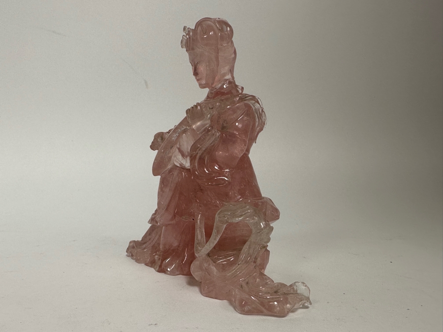 Carved Chinese Rose Quartz Figurine 6W X 3D X 5.5H [Photo 16]