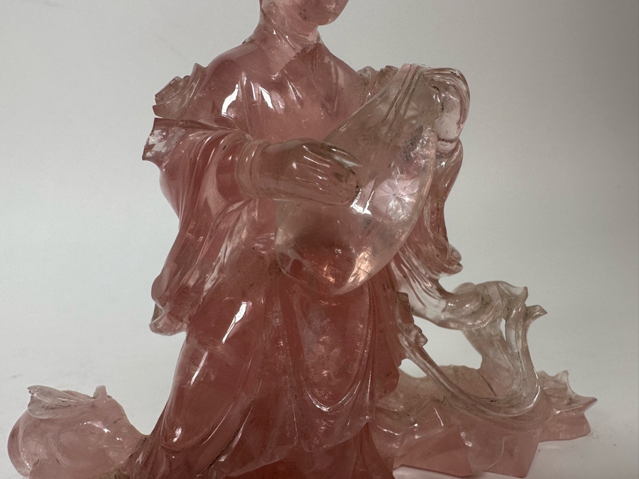 Carved Chinese Rose Quartz Figurine 6W X 3D X 5.5H [Photo 7]