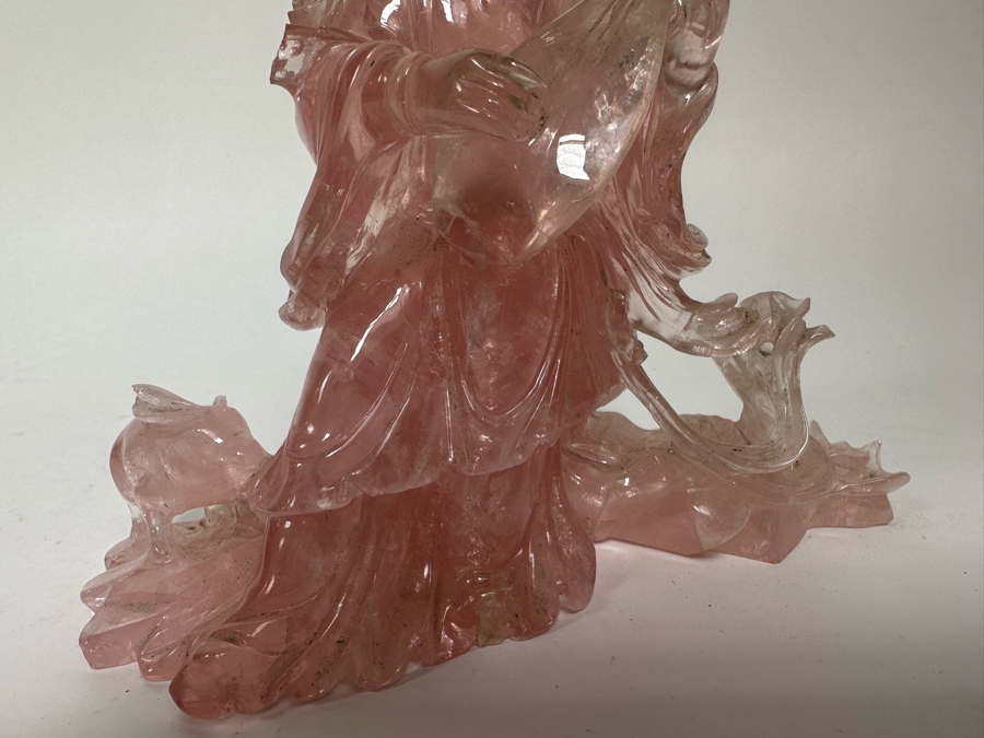 Carved Chinese Rose Quartz Figurine 6W X 3D X 5.5H [Photo 12]
