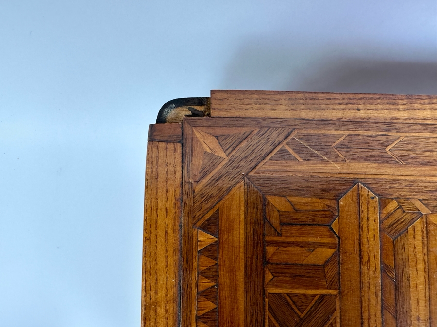 Antique Inlaind Marquetry Wooden Box 16W X 8D X 6H [Photo 10]