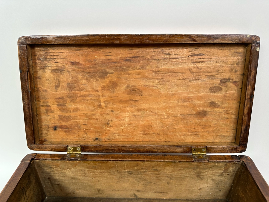 Antique Inlaind Marquetry Wooden Box 16W X 8D X 6H [Photo 26]