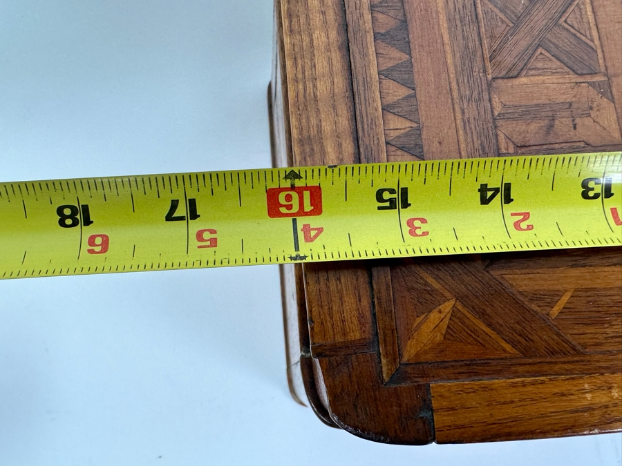 Antique Inlaind Marquetry Wooden Box 16W X 8D X 6H [Photo 27]