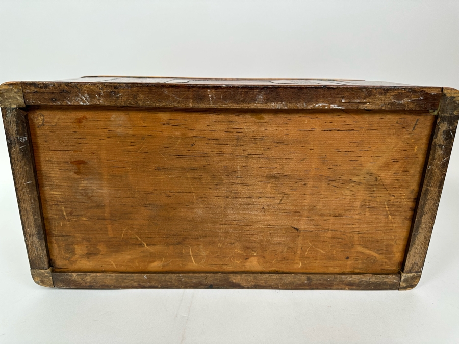 Antique Inlaind Marquetry Wooden Box 16W X 8D X 6H [Photo 23]