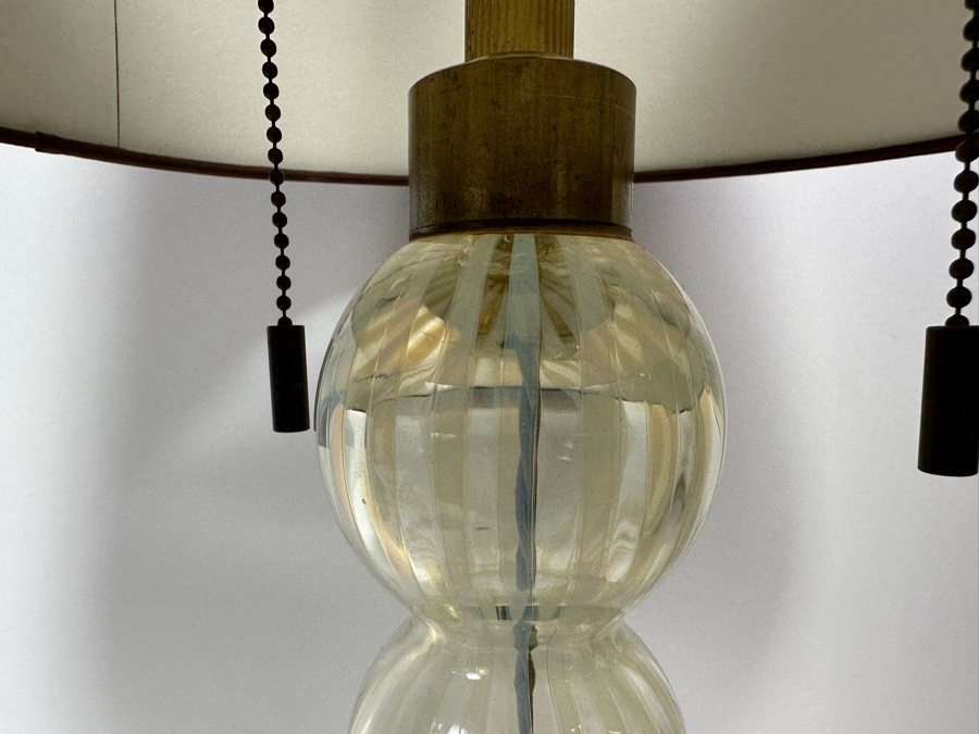 Stunning Murano Glass Table Lamp With Shade 30H [Photo 5]