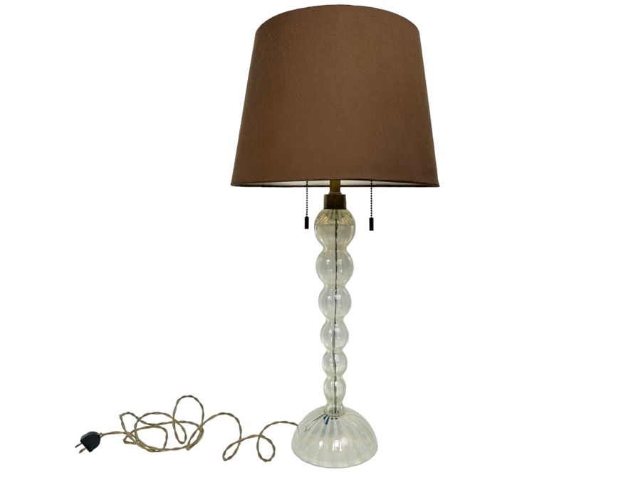 Stunning Murano Glass Table Lamp With Shade 30H [Photo 2]
