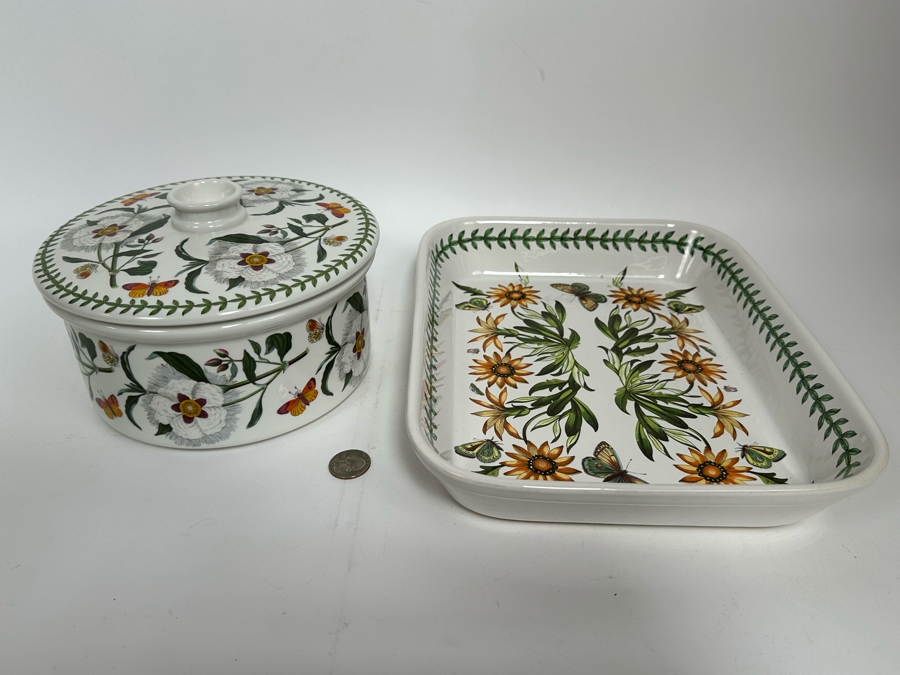 The Botanic Garden Portmeirion Oven To Table Dishware Pan And Covered Caserole Dish [Photo 2]
