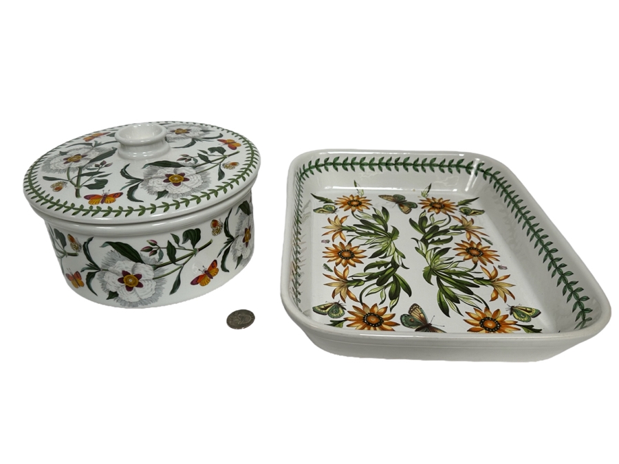 The Botanic Garden Portmeirion Oven To Table Dishware Pan And Covered Caserole Dish