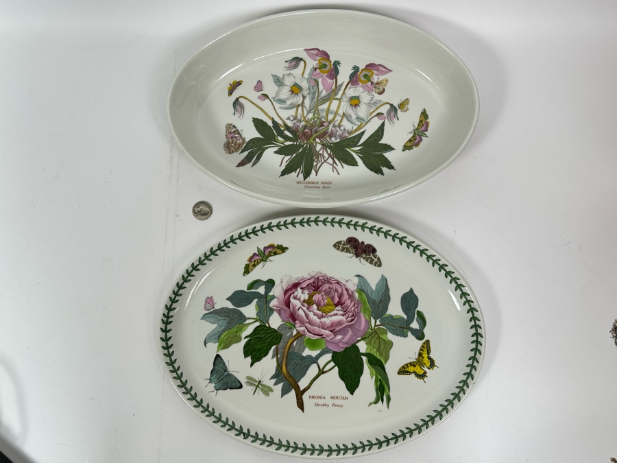 The Botanic Garden Portmeirion Oven To Table Dishware Oval Platter 14.5W & Oval Baker 14W [Photo 3]