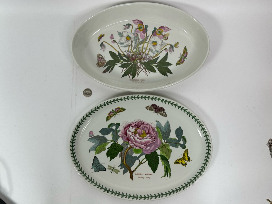 The Botanic Garden Portmeirion Oven To Table Dishware Oval Platter 14.5W & Oval Baker 14W [Photo 2]