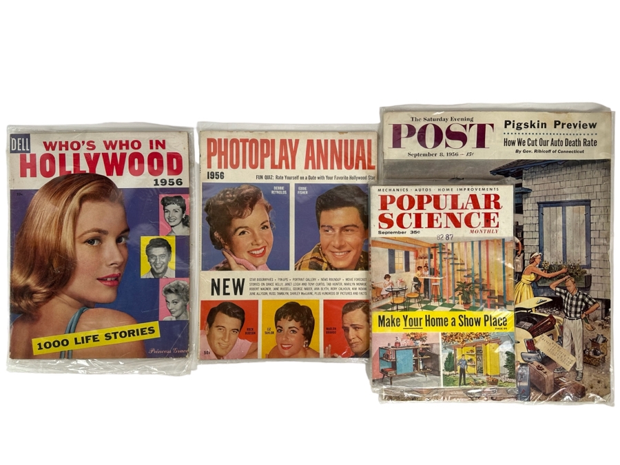 Four Mid-Century Magazines Including Who's Who In Hollywood