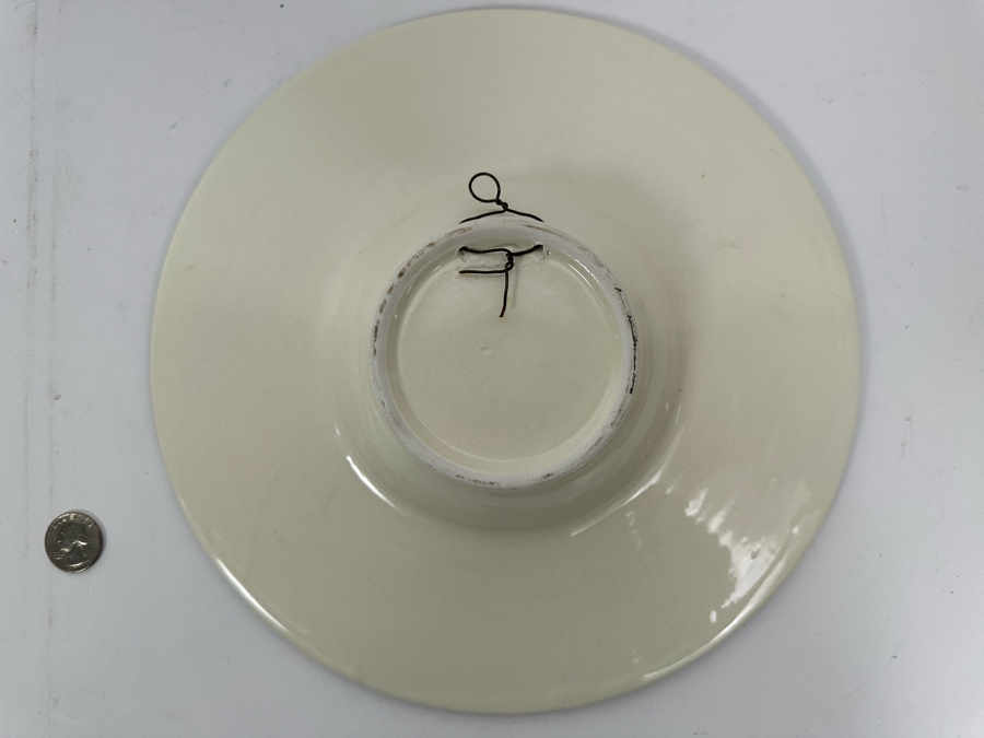 Angela Zei San Gimignano Italy Hand Painted Platter Signed With Hanger On Back 11R [Photo 6]