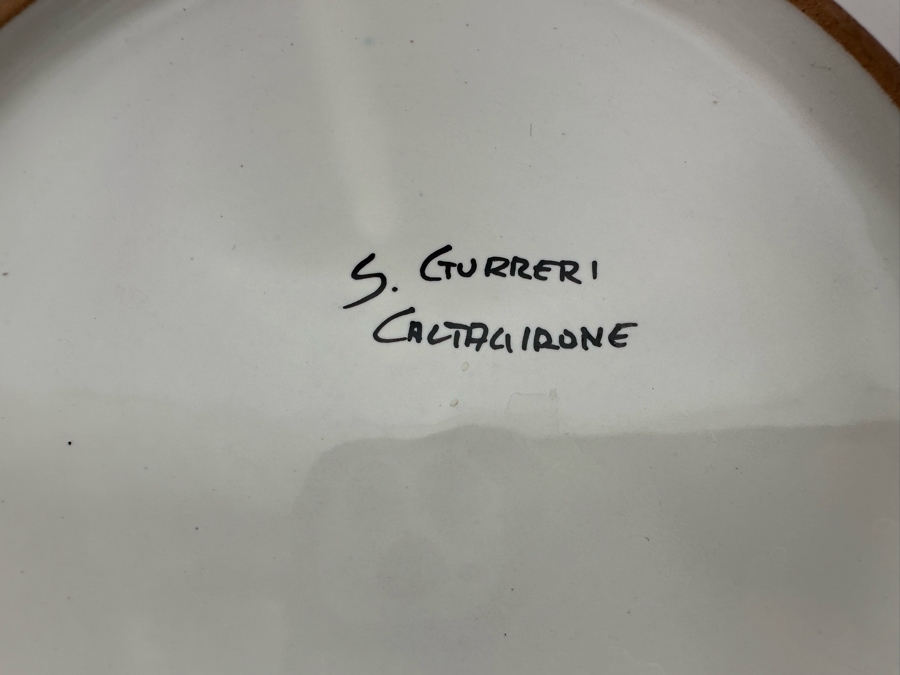 (4) S. Gurreri Caltagirone Signed Italy Stoneware Bowls Hand-Painted 8R To 12R [Photo 18]