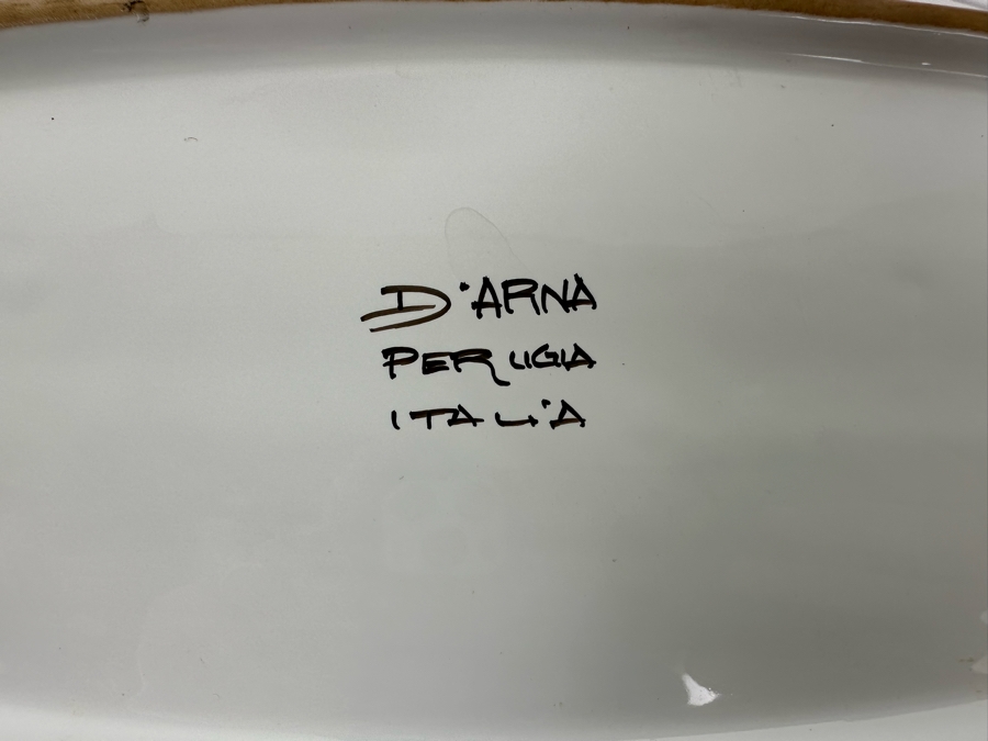 Pair Of D'Arna Pegugia Italy Platters 21.5 X 9 [Photo 6]