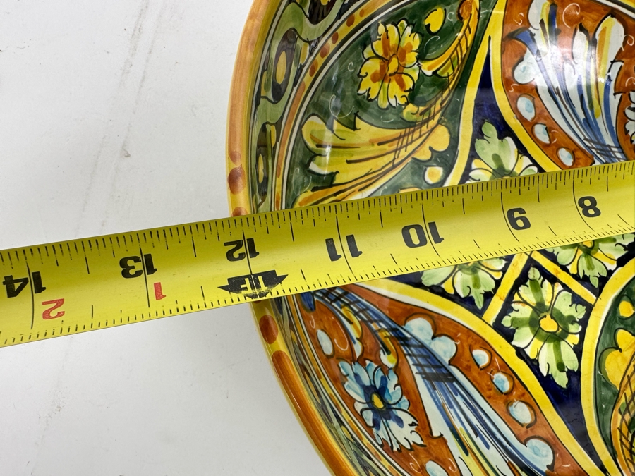 12' Signed Hand-Painted Italian Bowl [Photo 6]