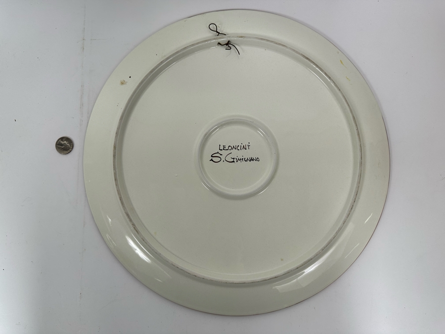 Leoncini Ceramiche San Gimignano Lemon Charger Plate Platter 16R Made In Italy [Photo 6]