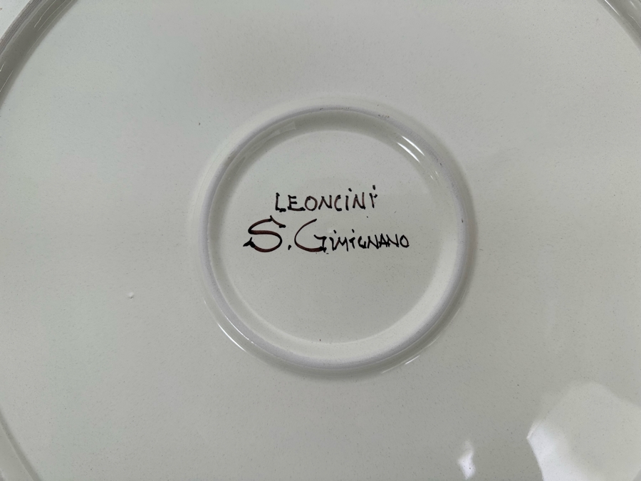 Leoncini Ceramiche San Gimignano Lemon Charger Plate Platter 16R Made In Italy [Photo 7]