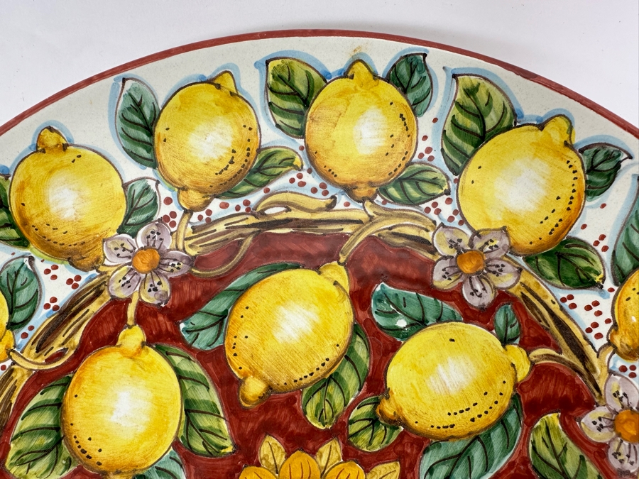 Leoncini Ceramiche San Gimignano Lemon Charger Plate Platter 16R Made In Italy [Photo 5]